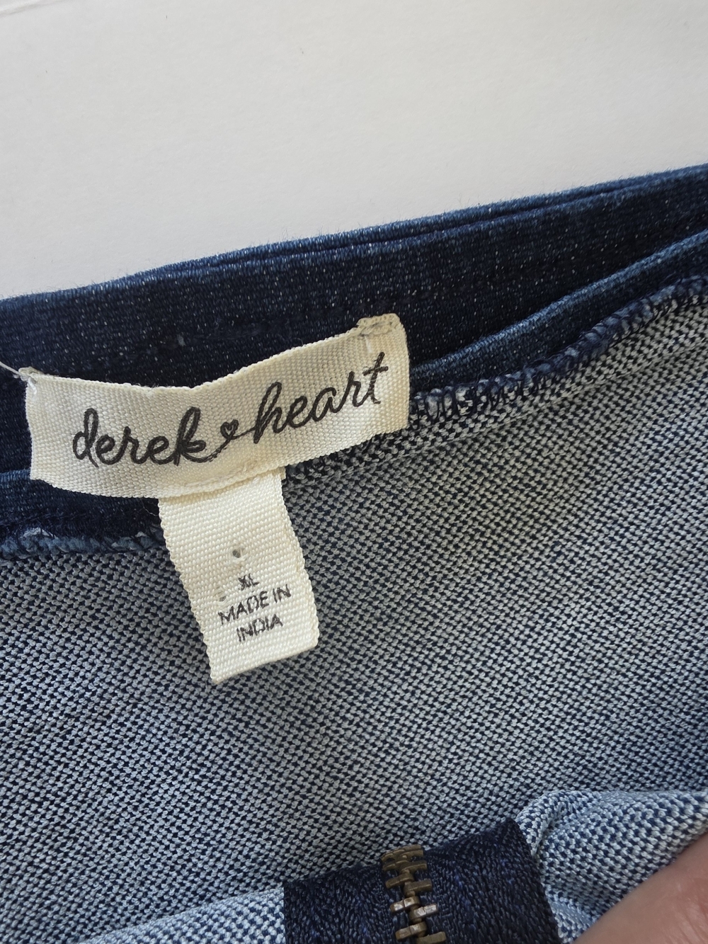Derek Heart Women's Two Tone Blue Jean Dress